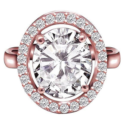 925 Silver Rose Gold Anushka Sharma Solitaire Ring, Adjustable | Gifts for Girlfriend - Rajputtrade