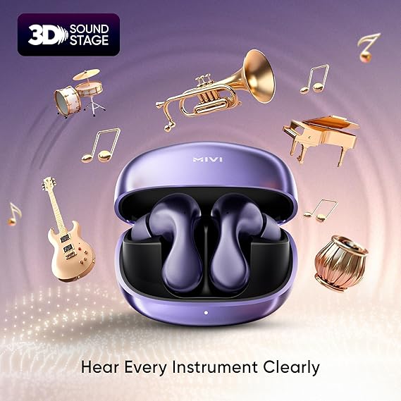 Mivi SuperPods Concerto [Flagship Launch] Dolby Audio in Ear Ear Buds Wireless with 35dB ANC, BT v5.4 Earbuds - Rajputtrade