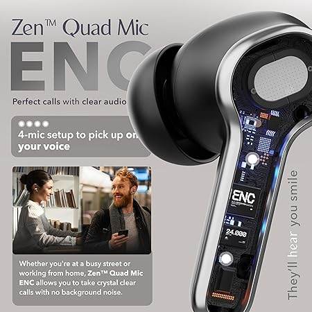 Boult Audio Z40 Ultra Truly Wireless in Ear Earbuds with 32dB Active Noise Cancellation, 100H Playtime (Black) - Rajputtrade