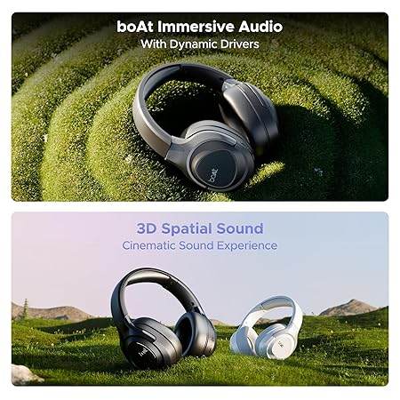 boAt Nirvana Eutopia Bluetooth Headphones with Head Tracking Function, Spatial Audio,20 HRS Playtime (Android & iOS Compatible) - Rajputtrade