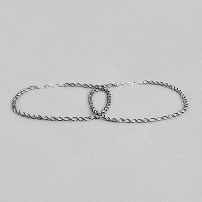 925 Sterling Silver Classy Anklet Pair for Women | Gift for Women & Girls | - Rajputtrade