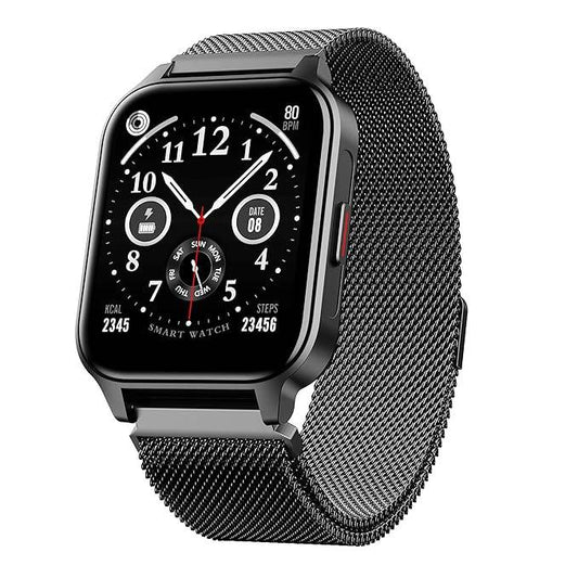 boAt Wave Call 2 Plus Smart Watch w/Bilingual Support (Hindi/English), 1.96”(4.97 cm) HD Display (Metal Black) - Rajputtrade