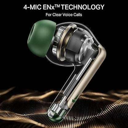 boAt Airdopes 141 Elite ANC (2025), ANC(~35dB), 4Mics ENx Tech, 42 Hrs Battery, Fast Charge, Low Latency, IPX5, Bluetooth Earbuds, TWS Ear Buds Wireless Earphones with mic(Green) - Rajputtrade