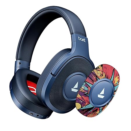 boAt 2025 Launch Rockerz Plus 550 in Ear Bluetooth Headphones, Customizable Earcups, 100Hrs Playback, 50mm Drivers, Dual Pair, Bluetooth Headphones (3 color options)