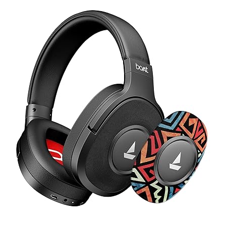 boAt 2025 Launch Rockerz Plus 550 in Ear Bluetooth Headphones, Customizable Earcups, 100Hrs Playback, 50mm Drivers, Dual Pair, Bluetooth Headphones (3 color options)