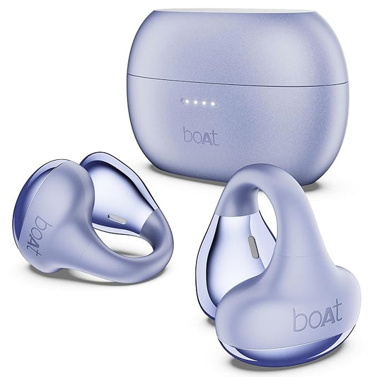 boAt Airdopes Loop Bluetooth in Ear Earbuds W/Clip-On Fit, Air Conduction Tech, 50HRS Battery, 4Mics Enx, Dual EQ Modes, 12Mm Drivers, 40Ms Latency (3 Color Options)
