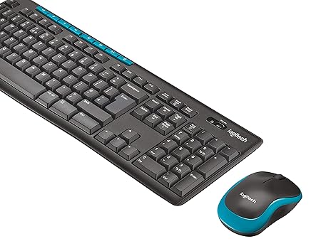 Logitech MK275 USB Wireless Keyboard and Mouse Set for Windows, 2.4 GHz Wireless, Compact Wireless Mouse, 8 Multimedia & Shortcut Keys, 2-Year Battery Life, PC/Laptop - Black - Rajputtrade