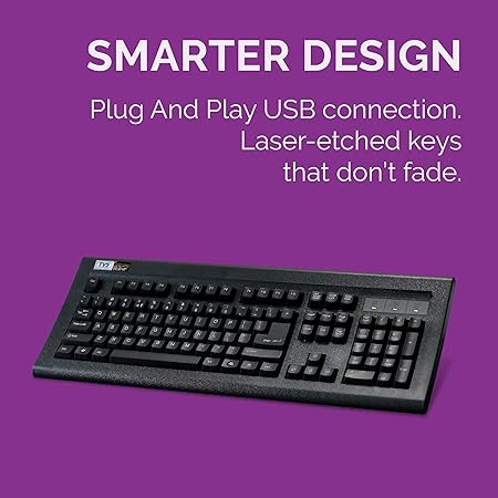 TVS ELECTRONICS Gold Prime Mechanical Wired Keyboard | Dustproof Key switches | Guaranteed 50 Million keystrokes | 1.5 Meter USB Cable, USB Gold Keyboard (Black) - Rajputtrade