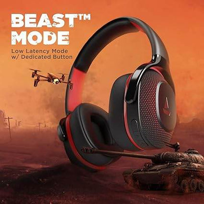 boAt Rockerz 425 Bluetooth Wireless Over Ear Headphones with Mic Signature Sound, 25H Playtime, Bluetooth V5.2 (Black) - Rajputtrade