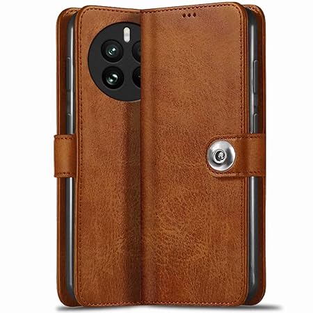 Realme 12 Pro / 12 Pro Plus 5G / Realme P1 Pro 5G | Genuine Leather Finish (Flip Brown)