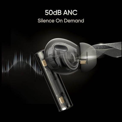 Ear Buds Air 6 Pro with Dual Drivers(11Mm+6Mmtweeter),40 Hrs Play Time,Fast Charge,50 Db ANC - Rajputtrade