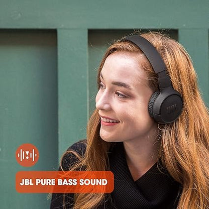 JBL Tune 510BT, On Ear Wireless Headphones with Mic, up to 40 Hours Playtime, (Black)
