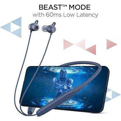 boAt Rockerz 255 Max, 60HRS Playtime, EQ Modes, Power Magnetic Earbuds (Space Blue) - Rajputtrade