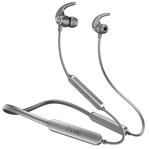 boAt Rockerz 255 Pro+, 60HRS Battery Ear Bluetooth Neckband (Cosmic Grey) - Rajputtrade