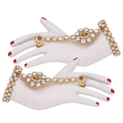 Jewellery Wedding Designer Gold Plated Dulhan Choker Bridal Set with sheeshpatti for Girls & Women - Rajputtrade