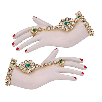 Jewellery Wedding Designer Gold Plated Dulhan Choker Bridal Set with sheeshpatti for Girls & Women - Rajputtrade