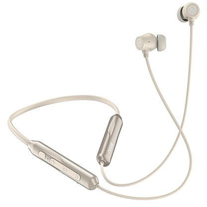 Noise Airwave Pro Bluetooth in Ear Neckband with Upto 32 dB ANC (Metallic Beige) - Rajputtrade