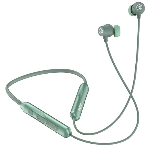 Noise Airwave Pro Bluetooth in Ear Neckband with Upto 32 dB ANC (Metallic Green) - Rajputtrade