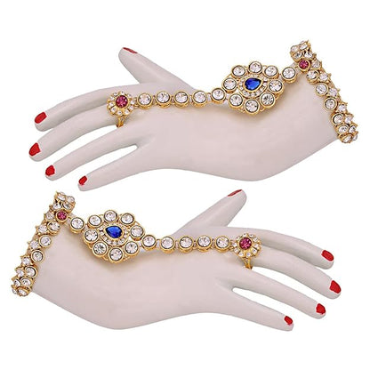 Jewellery Wedding Designer Gold Plated Dulhan Choker Bridal Set with sheeshpatti for Girls & Women - Rajputtrade